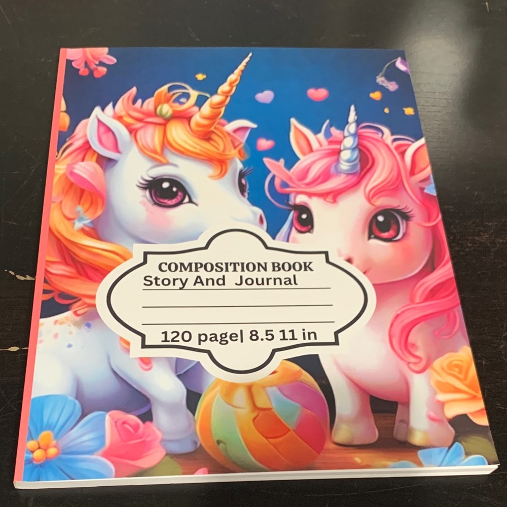 Colorful Unicorn Composition Book